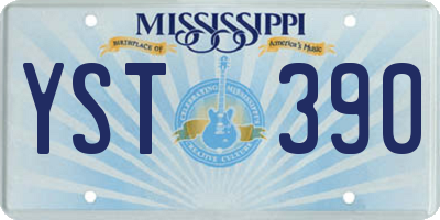 MS license plate YST390