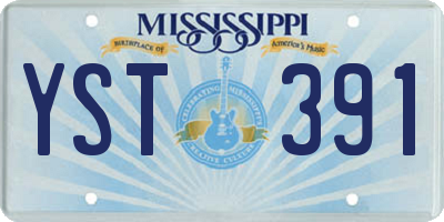 MS license plate YST391