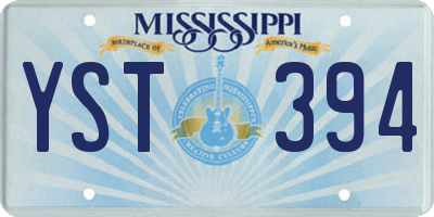 MS license plate YST394