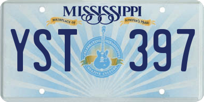 MS license plate YST397