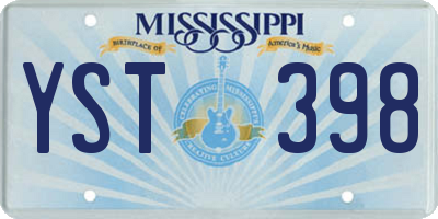 MS license plate YST398