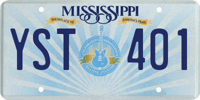MS license plate YST401
