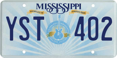 MS license plate YST402