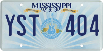 MS license plate YST404