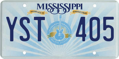 MS license plate YST405