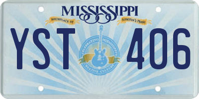 MS license plate YST406