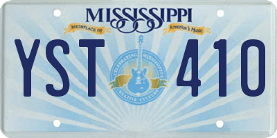 MS license plate YST410