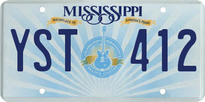 MS license plate YST412