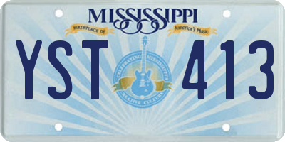 MS license plate YST413