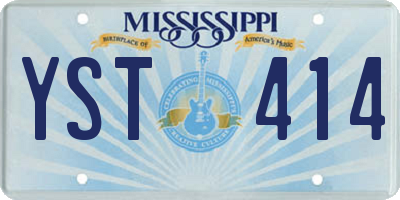 MS license plate YST414