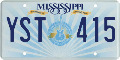 MS license plate YST415
