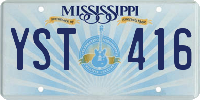 MS license plate YST416