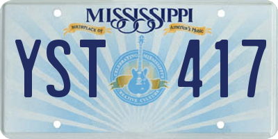 MS license plate YST417
