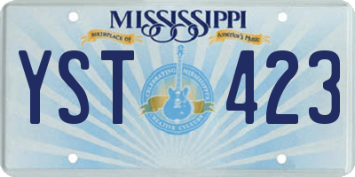 MS license plate YST423