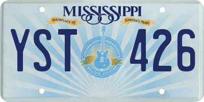 MS license plate YST426