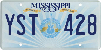 MS license plate YST428