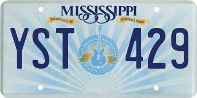 MS license plate YST429