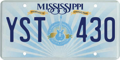 MS license plate YST430