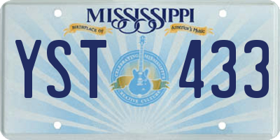 MS license plate YST433