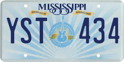 MS license plate YST434