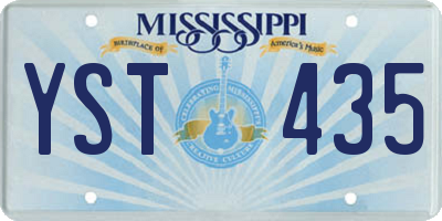 MS license plate YST435