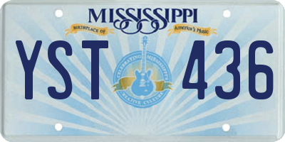 MS license plate YST436