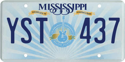 MS license plate YST437