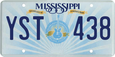 MS license plate YST438