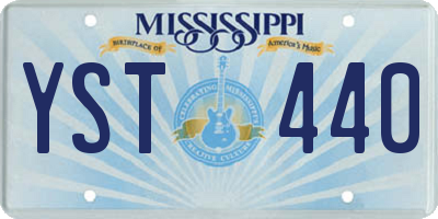 MS license plate YST440