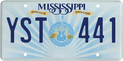 MS license plate YST441