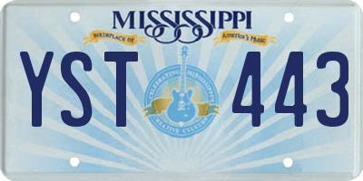 MS license plate YST443
