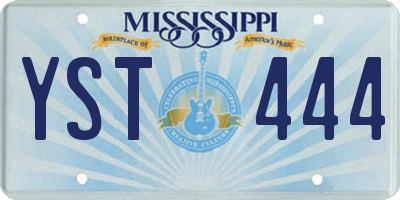 MS license plate YST444
