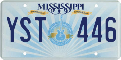MS license plate YST446
