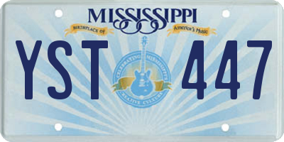 MS license plate YST447