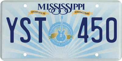 MS license plate YST450