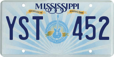 MS license plate YST452