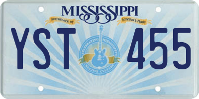 MS license plate YST455