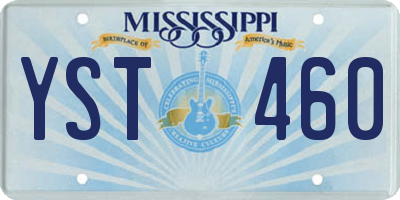 MS license plate YST460