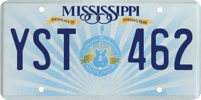 MS license plate YST462