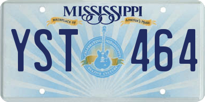 MS license plate YST464