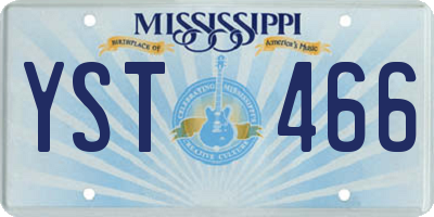 MS license plate YST466