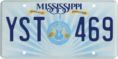 MS license plate YST469