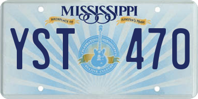 MS license plate YST470