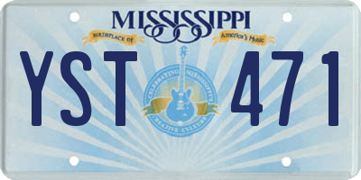 MS license plate YST471