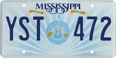 MS license plate YST472