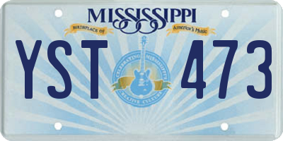 MS license plate YST473