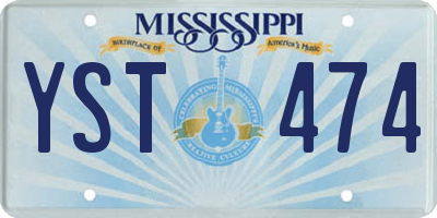 MS license plate YST474