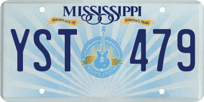 MS license plate YST479