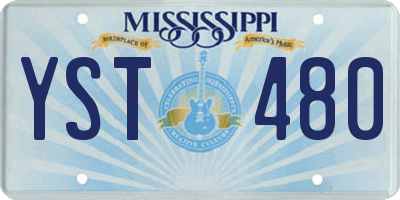 MS license plate YST480
