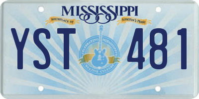 MS license plate YST481